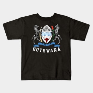 Botswana // Vintage Look Flag Design Kids T-Shirt